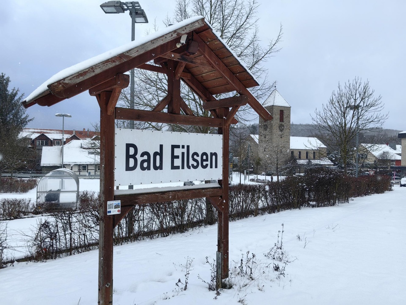 Bad Eilsen, Bahnhof, Schnee